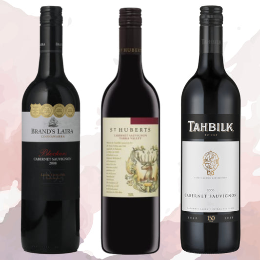 Cellared Cabernet 3 Pack- South Australia & Vic - Tahbilk, St Huberts and Brand's Laira