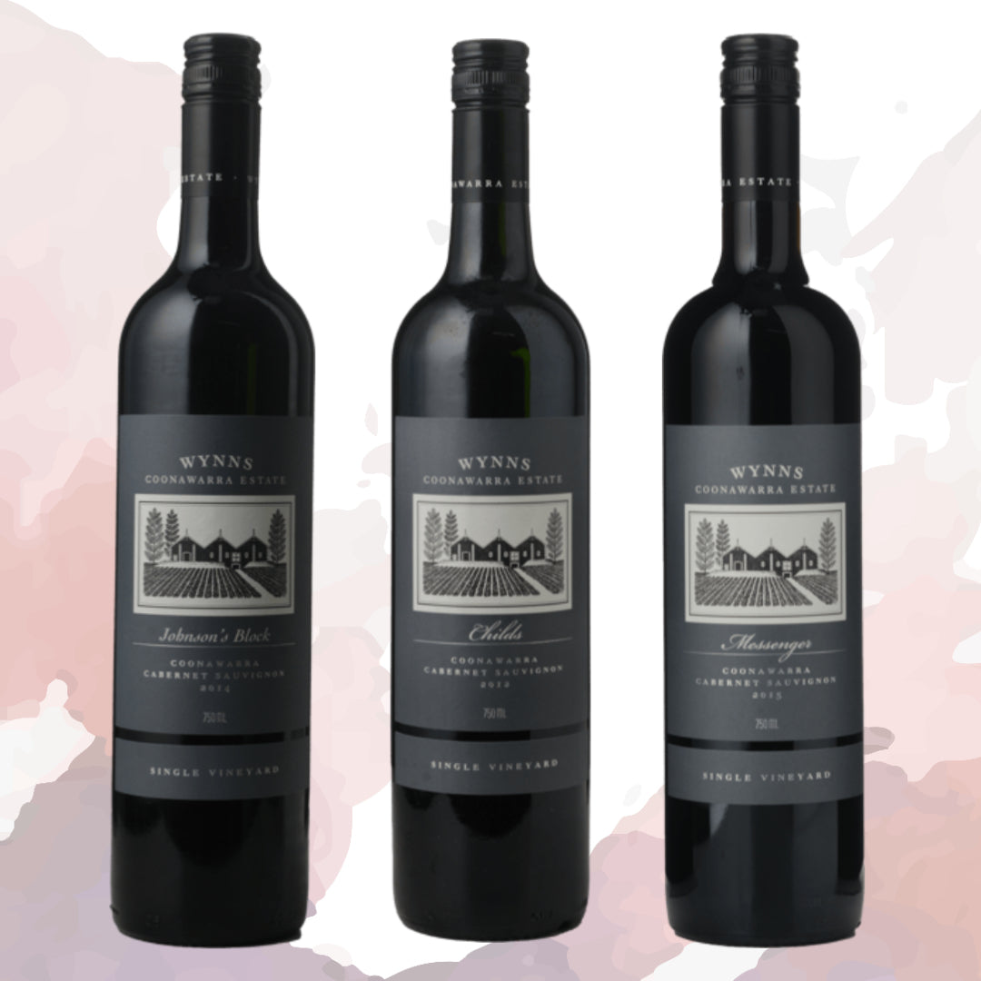 Wynns Coonawarra Single Vineyard Cabernet Sauvignon Vertical 3 pack